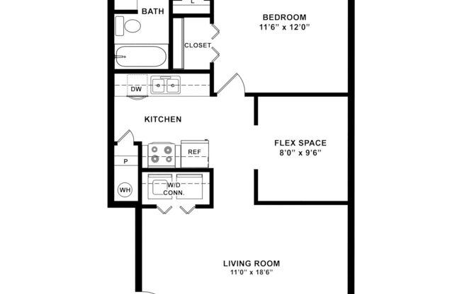 1 bed, 1 bath, 715 sqft, $1,250