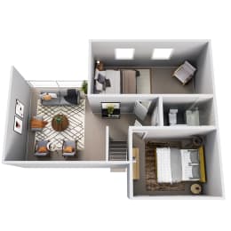 2 beds, 1.5 baths, 1,075 sqft, $1,535