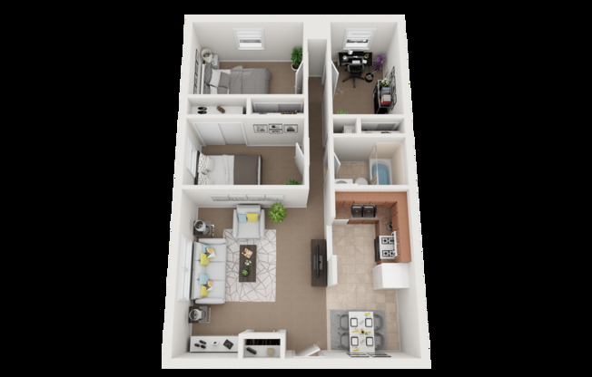 2 beds, 1 bath, 760 sqft, $1,000, Unit 423-6
