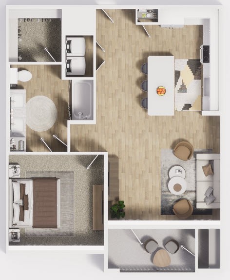 1 bed, 1 bath, 811 sqft, $1,450