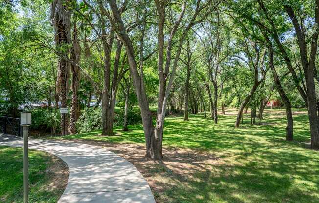 View of shaded courtyard