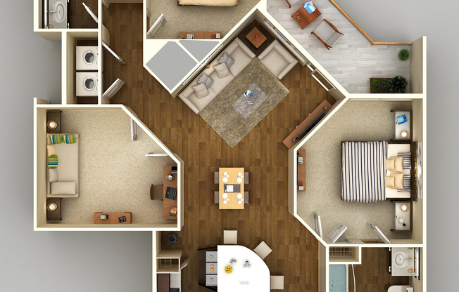 2 beds, 2 baths, $2,999