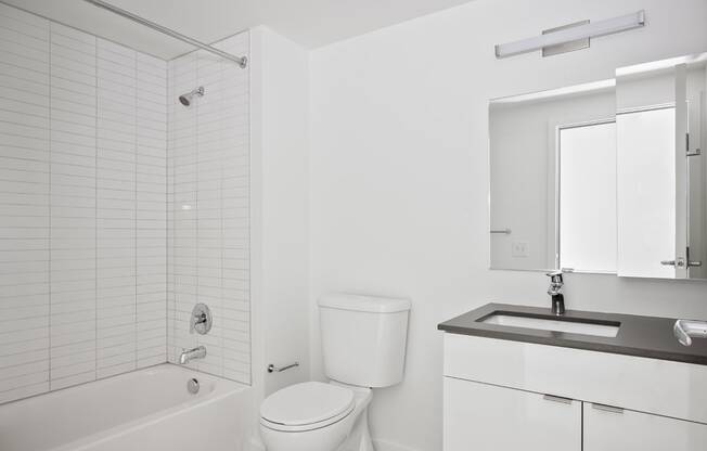 The Bridgetown Apartment White Bathroom