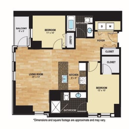 2 beds, 2 baths, 1,047 sqft, $2,024