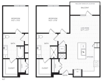 1 bed, 1 bath, 806 sqft, $1,655