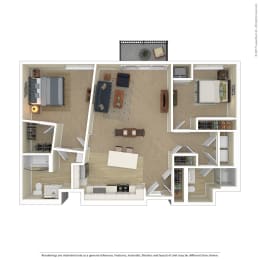 2 beds, 2 baths, 1,133 sqft, $2,050