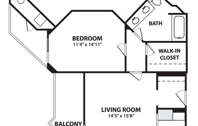 1 bed, 1 bath, 650 sqft, $1,450, Unit 308B