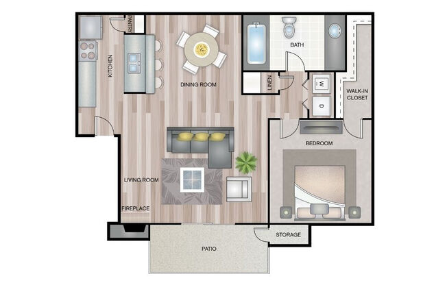 1 bed, 1 bath, 650 sqft, $1,003