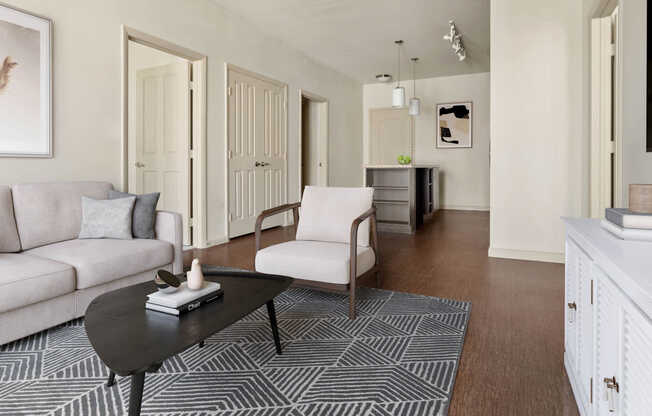 Living Room with Hard Surface Flooring