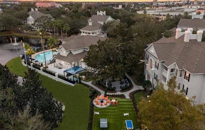 Aerial view of the amenity areas