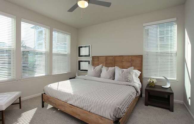 Main bedrooms accommodate king size furniture