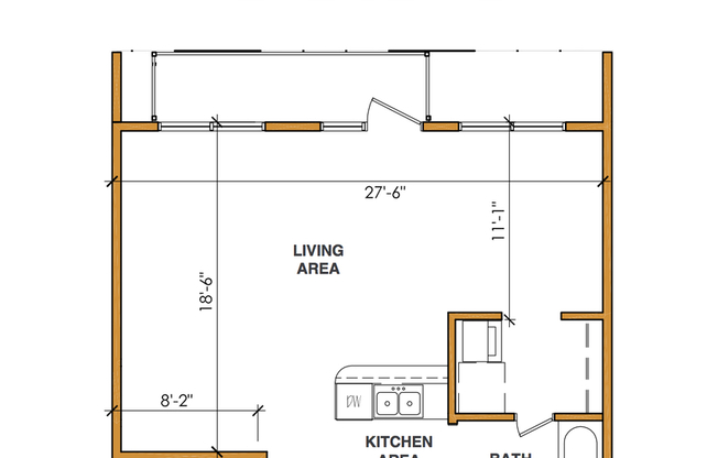 Studio, 1 bath, 412 sqft, $1,195, Unit APT 106