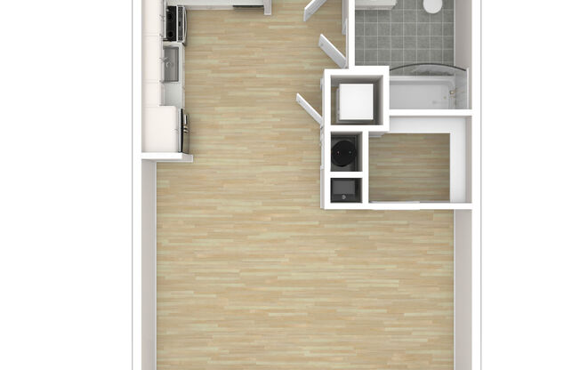 Studio, 1 bath, 539 sqft, $3,530