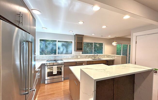 Very private updated midcentury modern home!