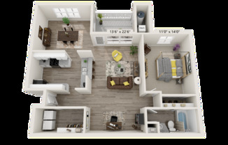 1 bed, 1 bath, 1,000 sqft, $1,655