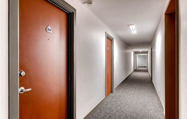 Peak 54 Apartments Hallway in Denver, Colorado