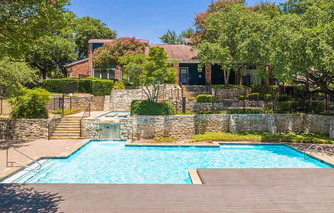 take a dip in the resort style pool at Sunset Canyon, San Antonio, Texas