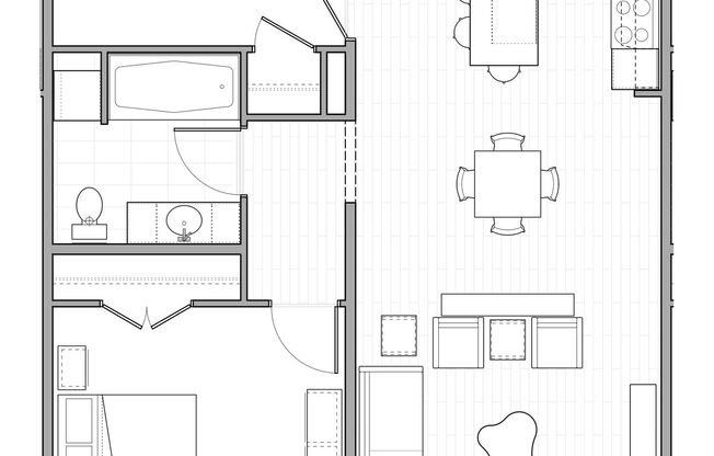 1 bed, 1 bath, 960 sqft, $2,400, Unit 106