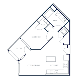 1 bed, 1 bath, 747 sqft, $2,494