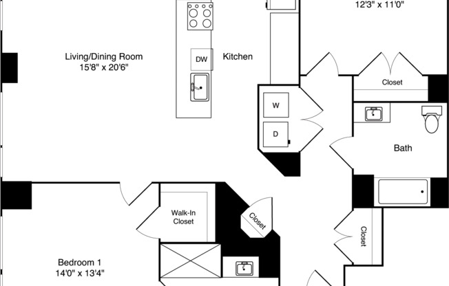 2 beds, 2 baths, 1,322 sqft, $7,225, Unit 3603