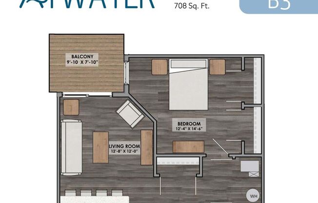 1 bed, 1 bath, 708 sqft, $1,750, Unit Unit 307