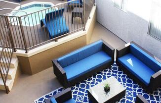 Seating by Spa Noho Apts for rent in North Hollyood ca 