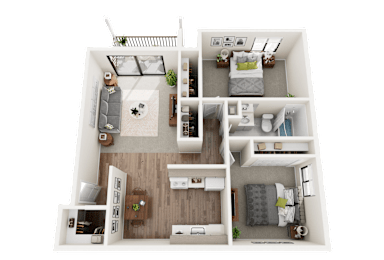 2 beds, 1 bath, 900 sqft, $1,195