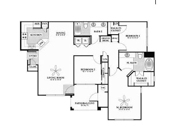 3 beds, 2 baths, 1,322 sqft, $1,786