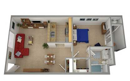 1 bed, 1 bath, 683 sqft, $1,829