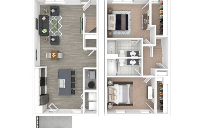 2 beds, 2 baths, 1,195 sqft, $1,650