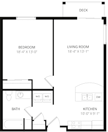 1 bed, 1 bath, 741 sqft, $1,189