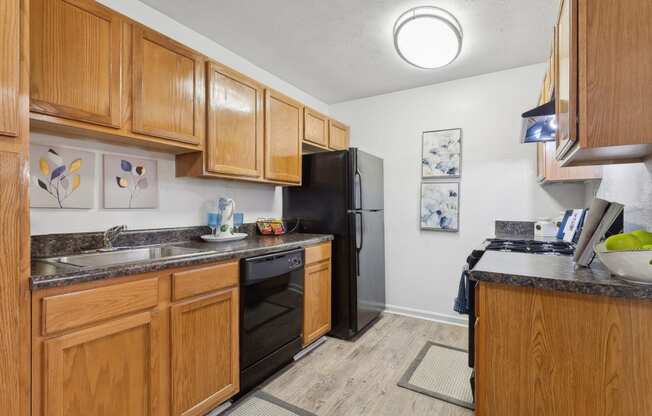 spacious kitchen at The Berkshires at Vinings apartments in Smyrna, GA