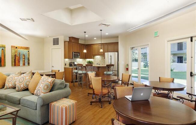 Posh Lounge Area In Clubhouse Is Perfect For Meeting Up With Friends at Encina Meadows Apartments, California