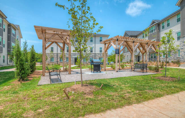 Outdoor Pergola with Grills