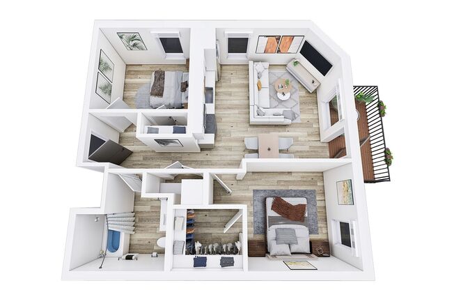 2 beds, 1 bath, 791 sqft, $1,945, Unit 108