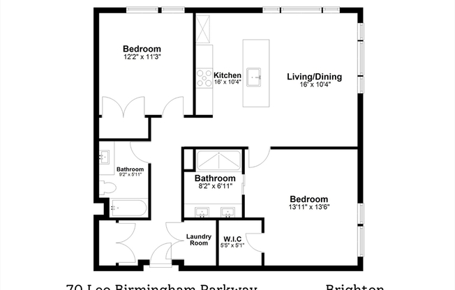 2 beds, 2 baths, 930 sqft, $4,400, Unit 402