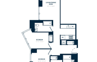 2 beds, 2 baths, 1,046 sqft, $6,188, Unit 26D