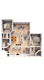 2 beds, 2 baths, 1,284 sqft, $1,681