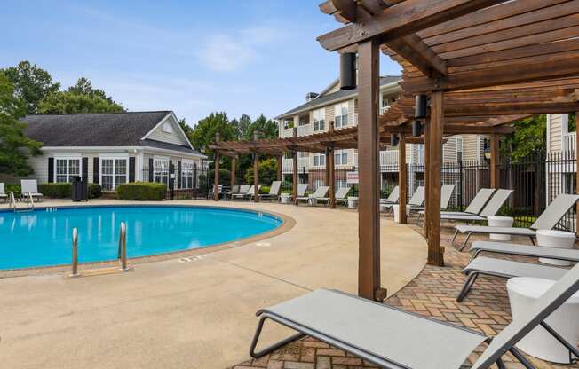 the swimming pool at our apartments