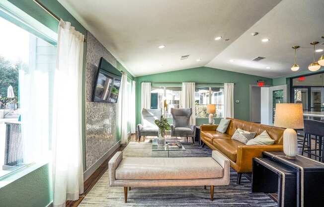 community lounge in apartments near the domain