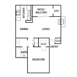 1 bed, 1 bath, 647 sqft, $935