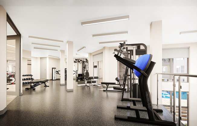 Fitness Center at Elevate Apartments, Madison, WI, 53718