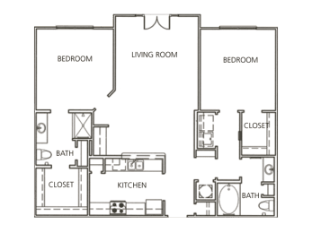 2 beds, 2 baths, 1,157 sqft, $1,970