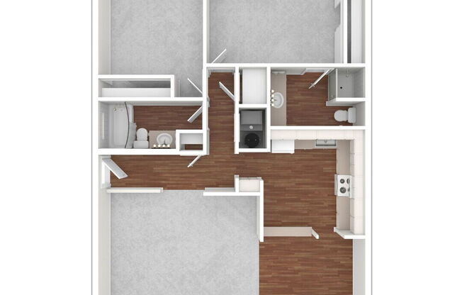 2 beds, 2 baths, 1,241 sqft, $3,370