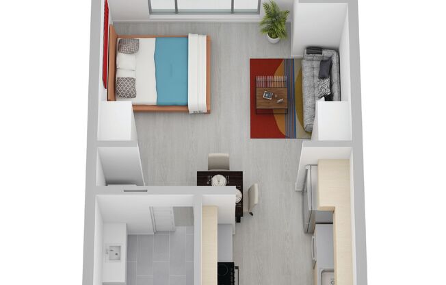 Studio, 1 bath, 460 sqft, $1,012, Unit 2530-417