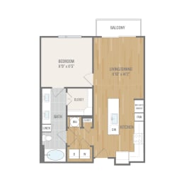1 bed, 1 bath, 758 sqft, $2,085