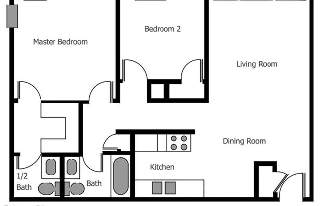 2 beds, 1.5 baths, 850 sqft, $1,149, Unit 4301-16