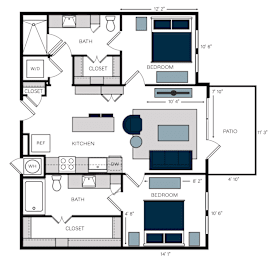 2 beds, 2 baths, 1,058 sqft, $2,883