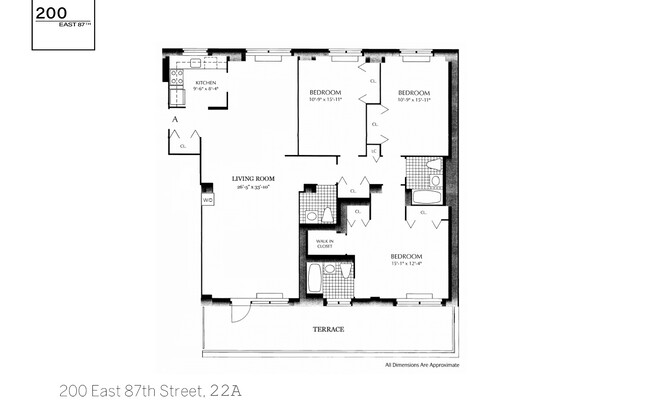 3 beds, 2.5 baths, $12,512, Unit 22A