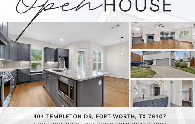 Open House: Saturday, September 27th, 3:00pm - 5:00pm